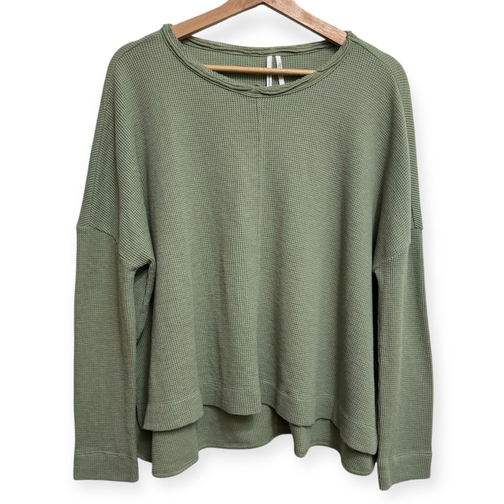 By Anthropologie Nori Thermal Waffle Knit‎ Oversized Top XS